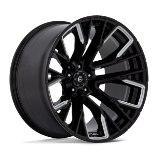 Felga aluminiowa D849 REBAR Gloss Black Milled FUEL