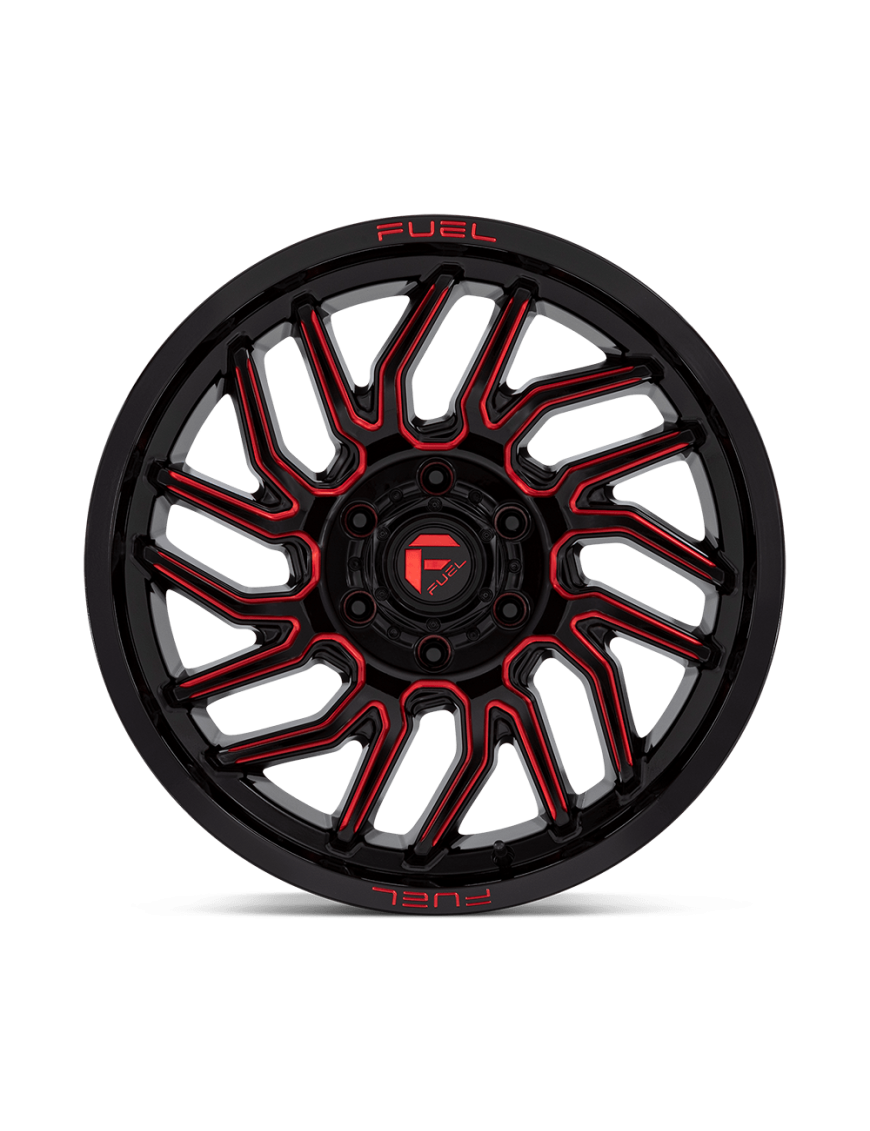 Felga aluminiowa D808 HURRICANE Gloss Black Milled Red Tint FUEL