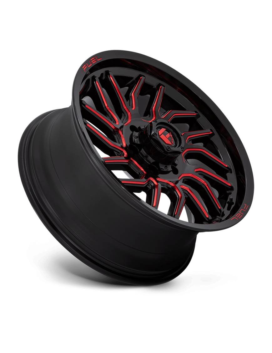 Felga aluminiowa D808 HURRICANE Gloss Black Milled Red Tint FUEL