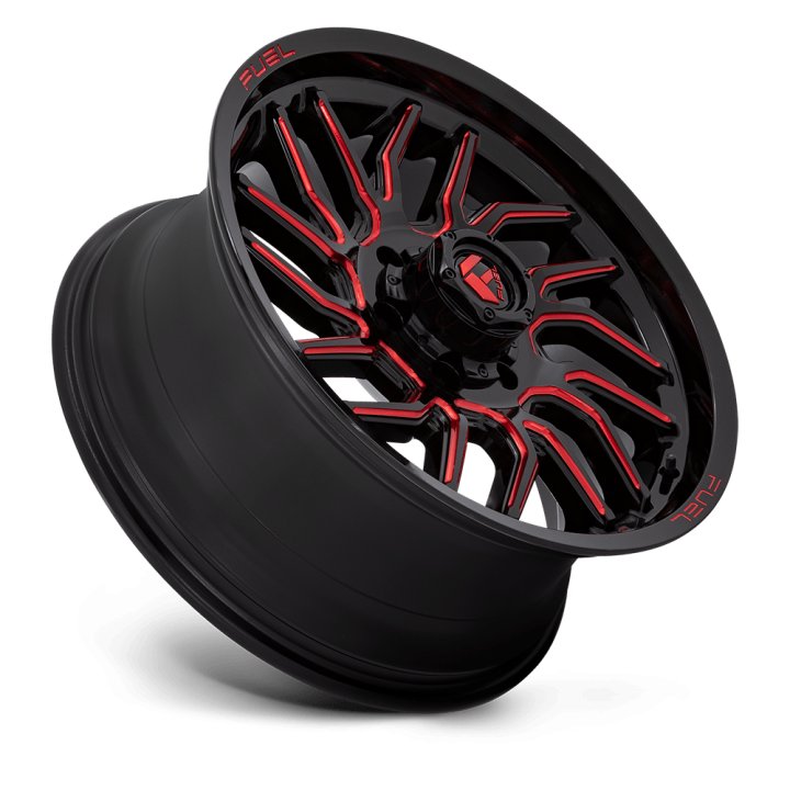 Felga aluminiowa D808 HURRICANE Gloss Black Milled Red Tint FUEL - ujęcie 3