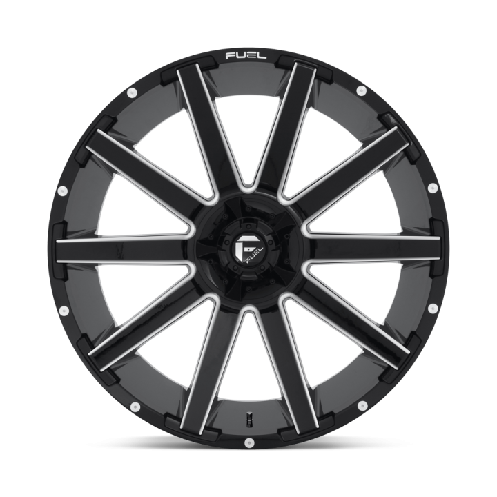 Felga aluminiowa D615 CONTRA Gloss Black Milled FUEL - ujęcie 2
