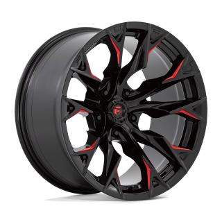 Felga aluminiowa D823 FLAME Gloss Black Milled W/ Candy Red FUEL