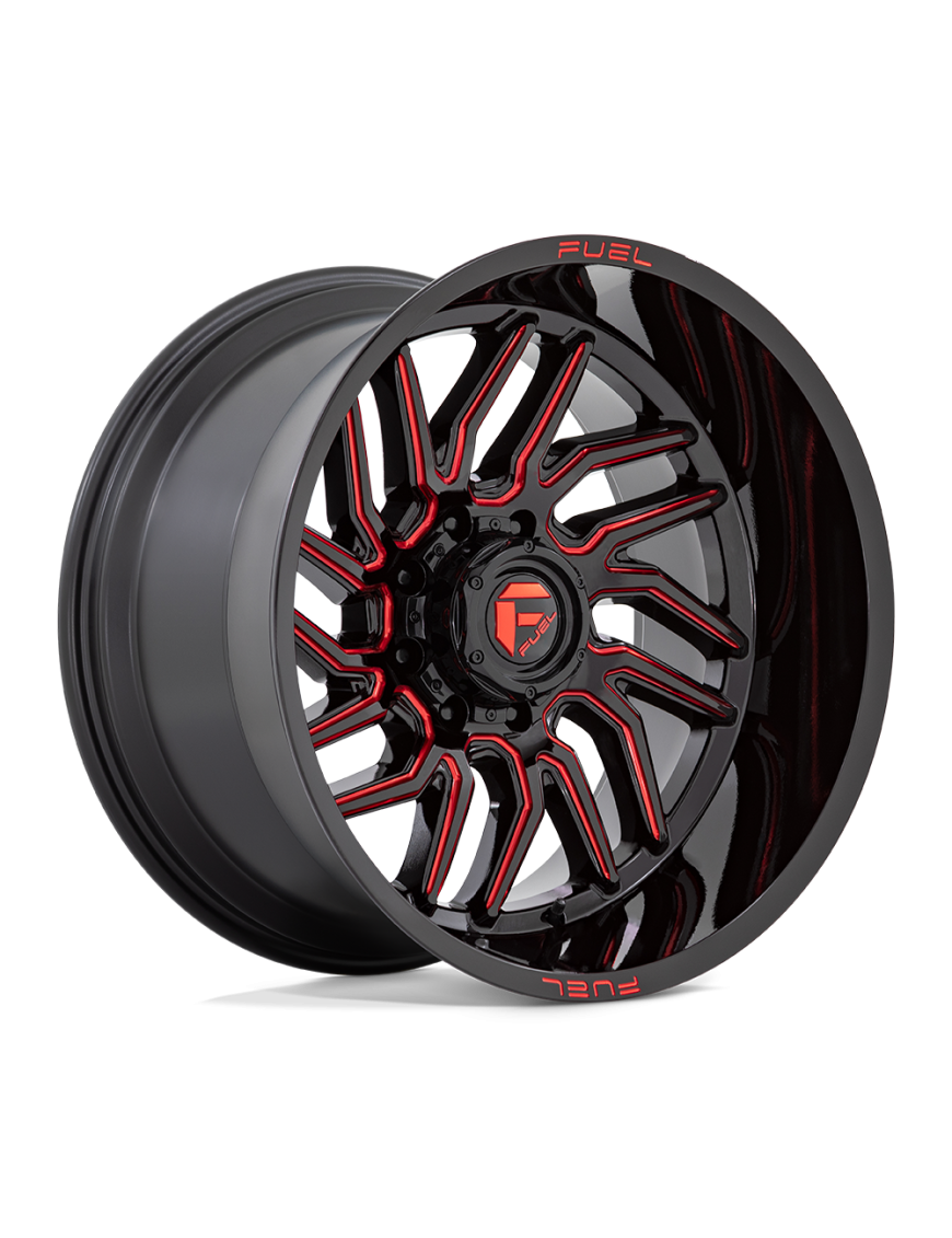 Felga aluminiowa D808 HURRICANE Gloss Black Milled Red Tint FUEL