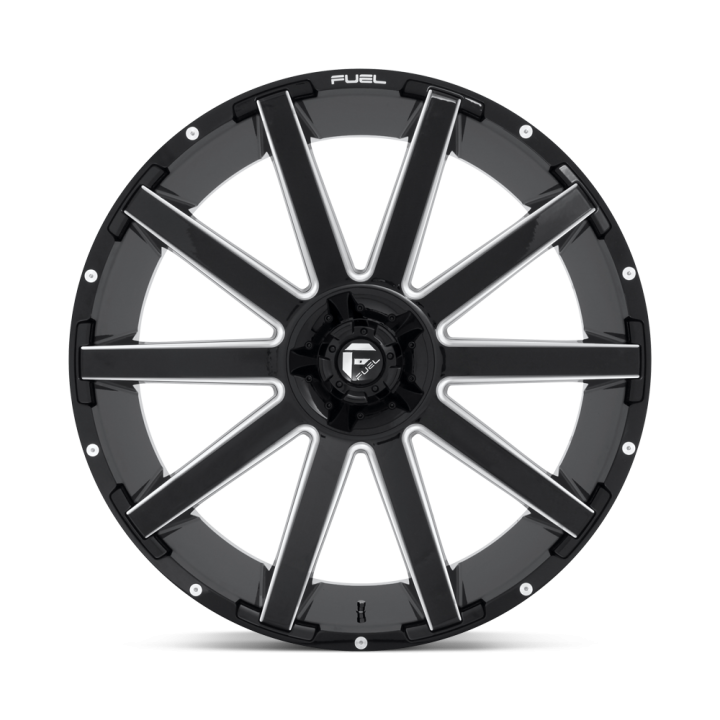 Felga aluminiowa D615 CONTRA Gloss Black Milled FUEL - ujęcie 3