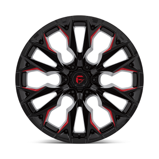 Felga aluminiowa D823 FLAME Gloss Black Milled W/ Candy Red FUEL - ujęcie 2