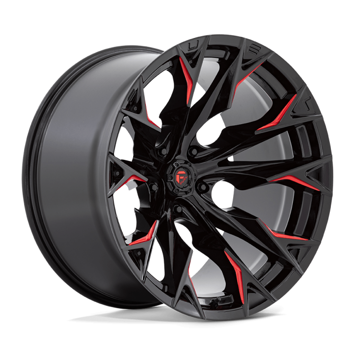 Felga aluminiowa D823 FLAME Gloss Black Milled W/ Candy Red FUEL