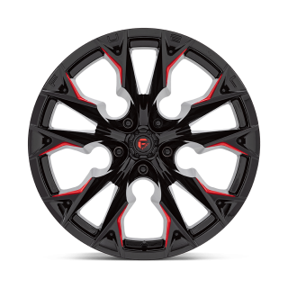 Felga aluminiowa D823 FLAME Gloss Black Milled W/ Candy Red FUEL - ujęcie 2