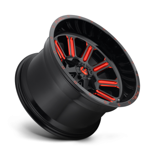 Felga aluminiowa D621 HARDLINE Gloss Black Red Tinted Clear FUEL - ujęcie 2