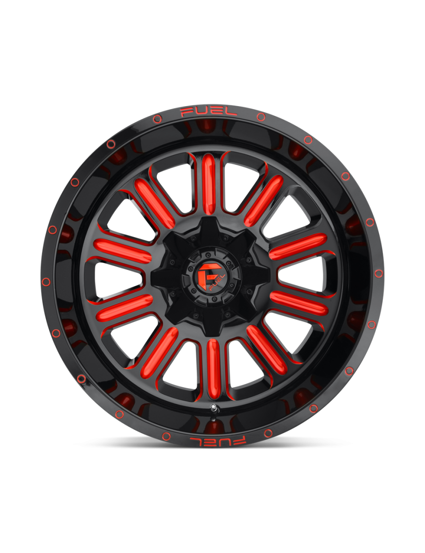 Felga aluminiowa D621 HARDLINE Gloss Black Red Tinted Clear FUEL