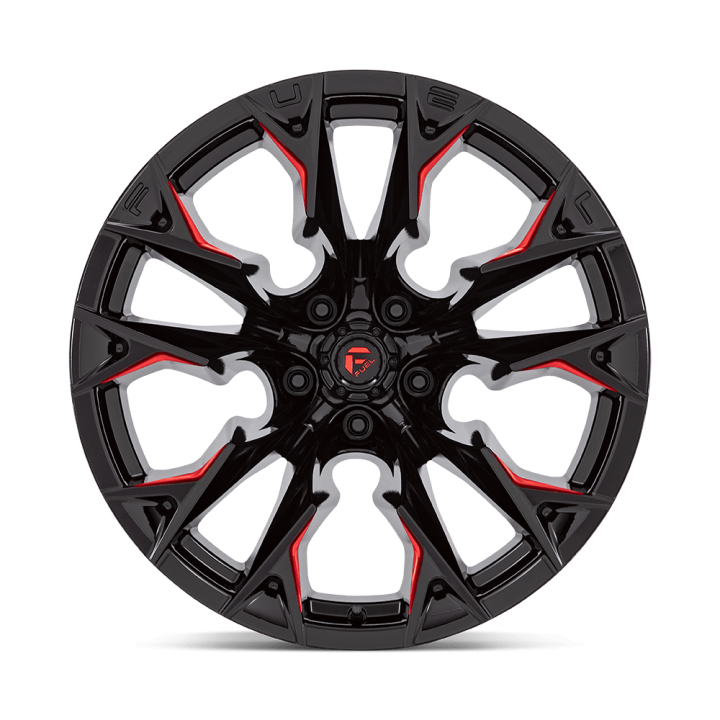 Felga aluminiowa D823 FLAME Gloss Black Milled W/ Candy Red FUEL - ujęcie 3