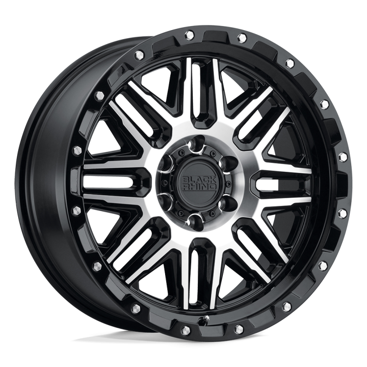 Felga aluminiowa ALAMO Gloss Black W/ Machined Face & Stainless Bolts BLACK RHINO