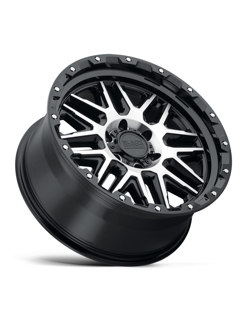 Felga aluminiowa ALAMO Gloss Black W/ Machined Face & Stainless Bolts BLACK RHINO - ujęcie 3