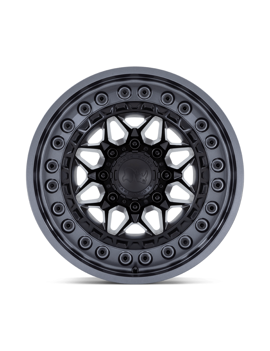 Felga aluminiowa ALPHA Matte Black W/ Gunmetal Lip BLACK RHINO