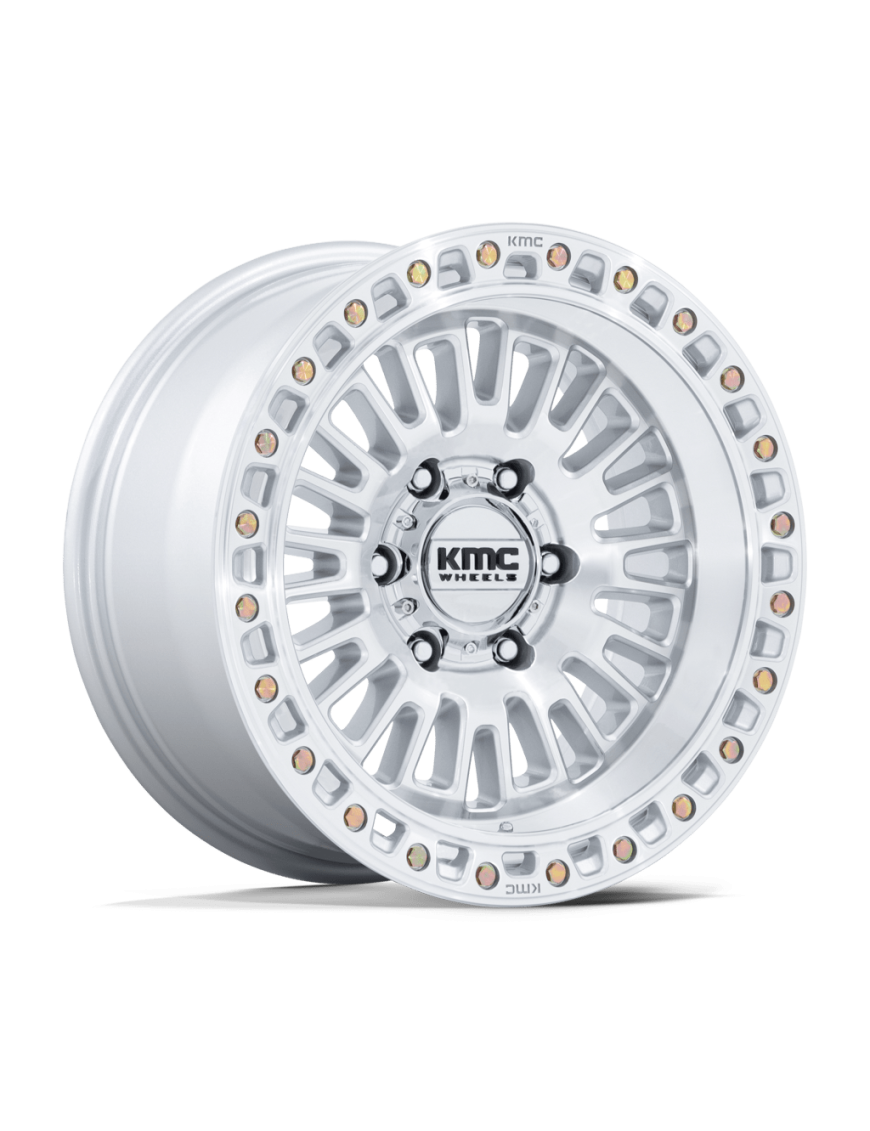 Felga aluminiowa KM554 AZTEC Gloss Silver W/ Machined Face KMC