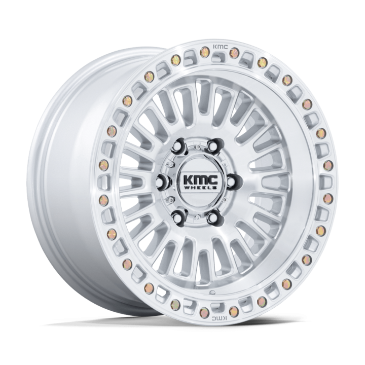 Felga aluminiowa KM554 AZTEC Gloss Silver W/ Machined Face KMC
