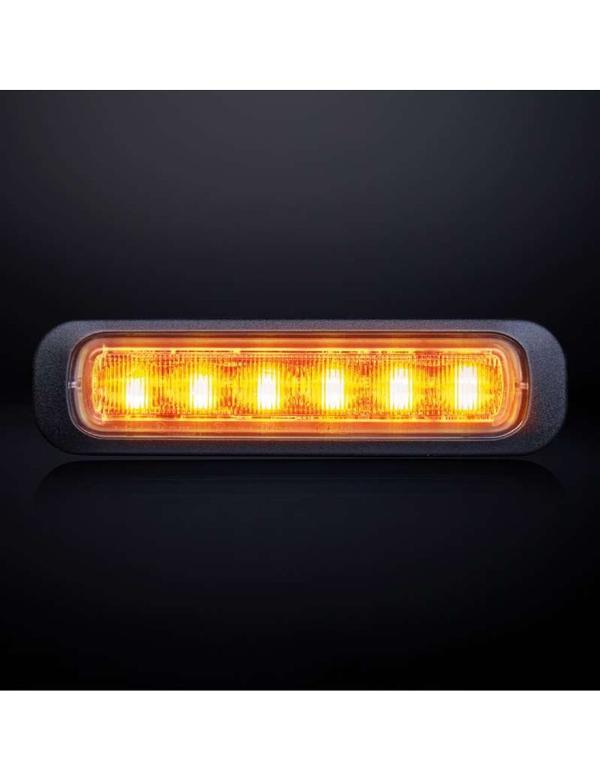 Lampa ostrzegawcza Strands Dark Knight 6 LED, klosz przyciemniany
