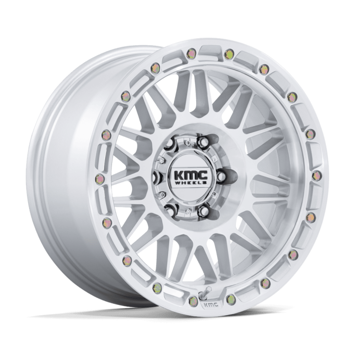 Felga aluminiowa KM555 ATTACK Gloss Silver W/ Machined Face KMC