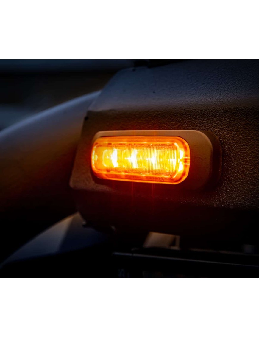 Lampa ostrzegawcza Strands Dark Knight 6 LED, klosz przyciemniany