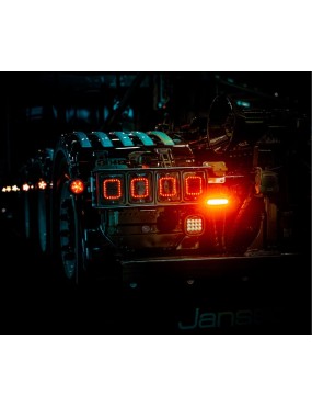 Lampa ostrzegawcza Strands Dark Knight 6 LED, klosz przyciemniany