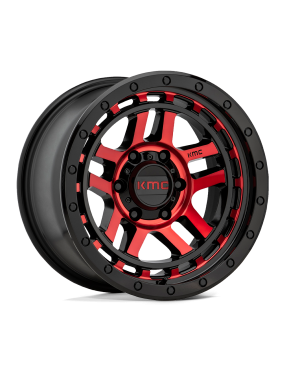 Felga aluminiowa RECON Gloss Black Machined W/ Red Tint KMC