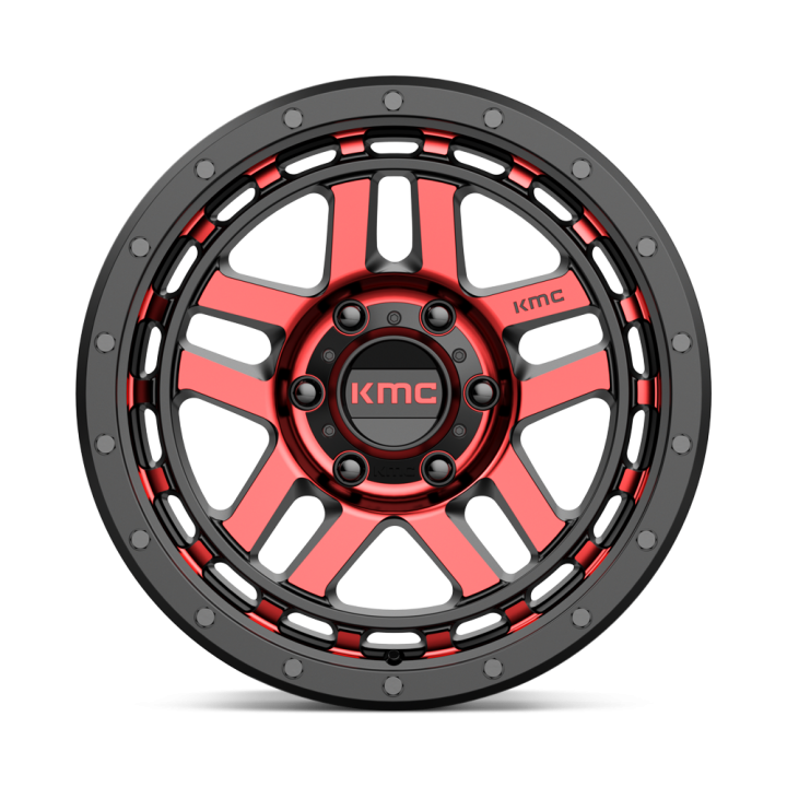 Felga aluminiowa RECON Gloss Black Machined W/ Red Tint KMC - ujęcie 2