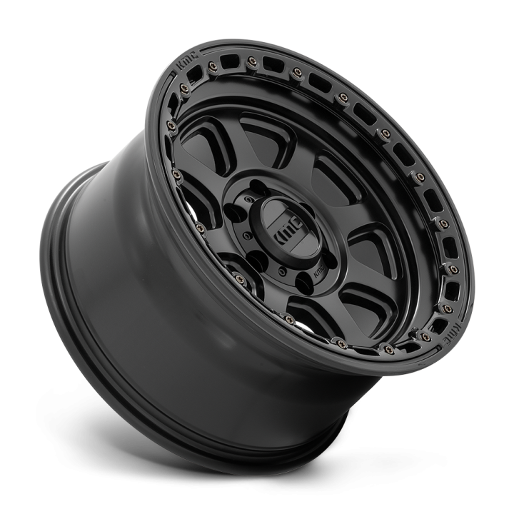 Felga aluminiowa CHASE Satin Black W/ Gloss Black Lip KMC - ujęcie 3