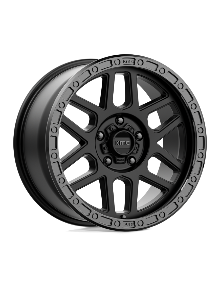 Felga aluminiowa KM544 MESA Satin Black W/ Gloss Black Lip KMC