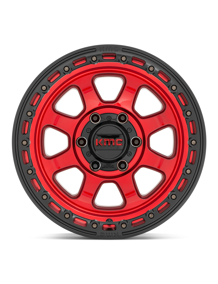 Felga aluminiowa KM548 CHASE Candy Red W/ Black Lip KMC
