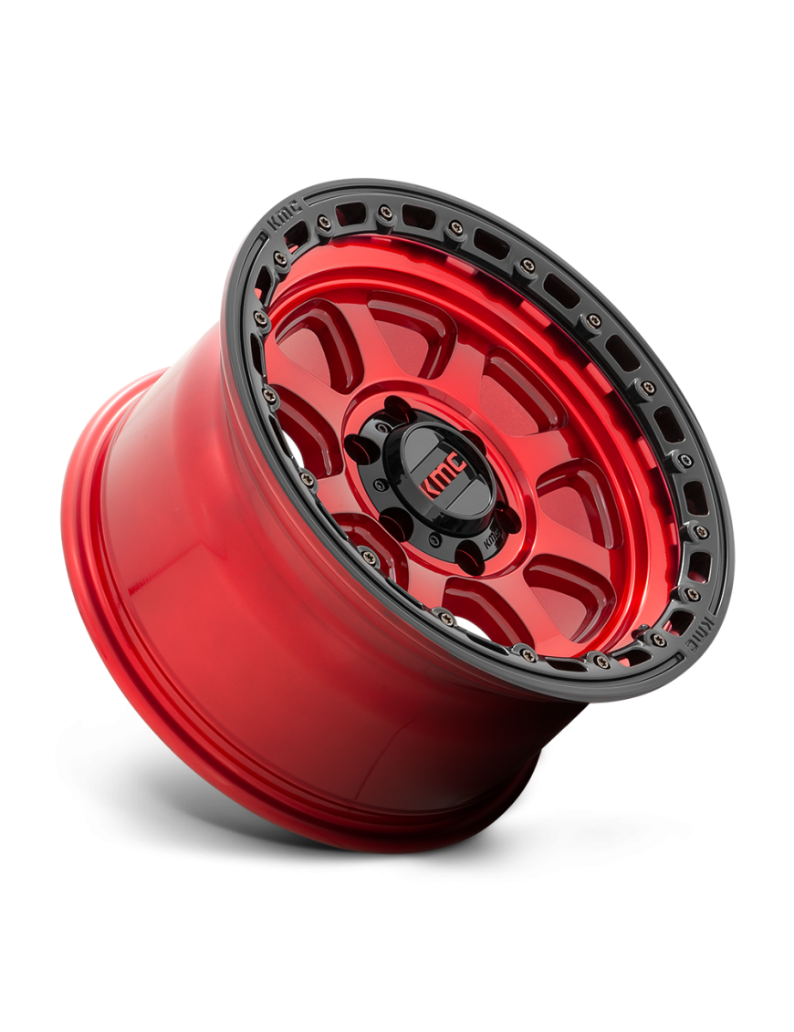 Felga aluminiowa KM548 CHASE Candy Red W/ Black Lip KMC