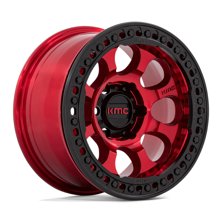 Felga aluminiowa KM237 RIOT BEADLOCK Candy Red W/ Satin Black Ring KMC