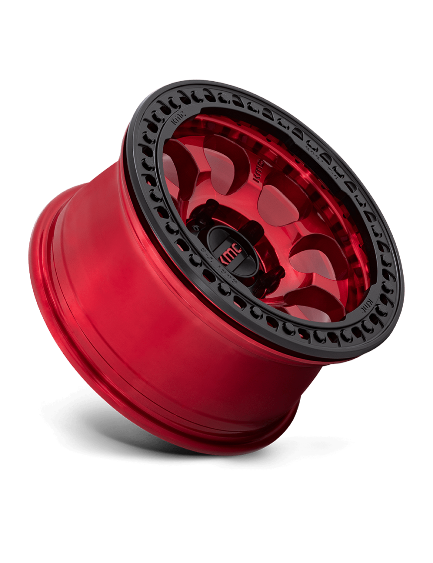 Felga aluminiowa KM237 RIOT BEADLOCK Candy Red W/ Satin Black Ring KMC