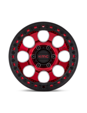 Felga aluminiowa KM237 RIOT BEADLOCK Candy Red W/ Satin Black Ring KMC