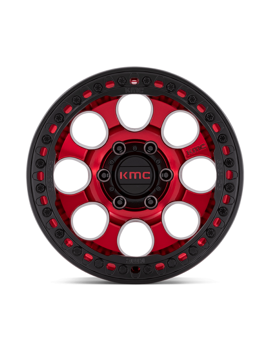 Felga aluminiowa KM237 RIOT BEADLOCK Candy Red W/ Satin Black Ring KMC