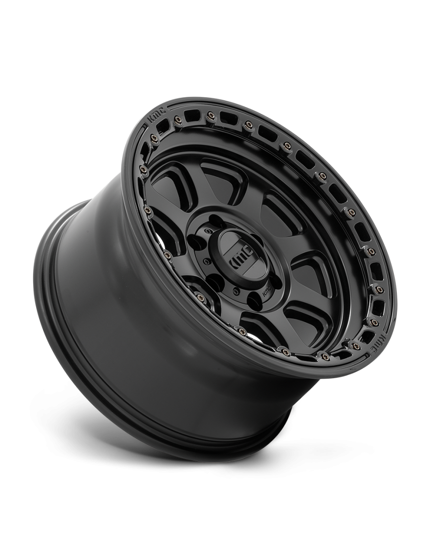 Felga aluminiowa KM548 CHASE Satin Black W/ Gloss Black Lip KMC - ujęcie 3