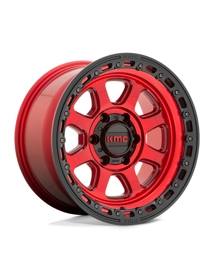 Felga aluminiowa KM548 CHASE Candy Red W/ Black Lip KMC