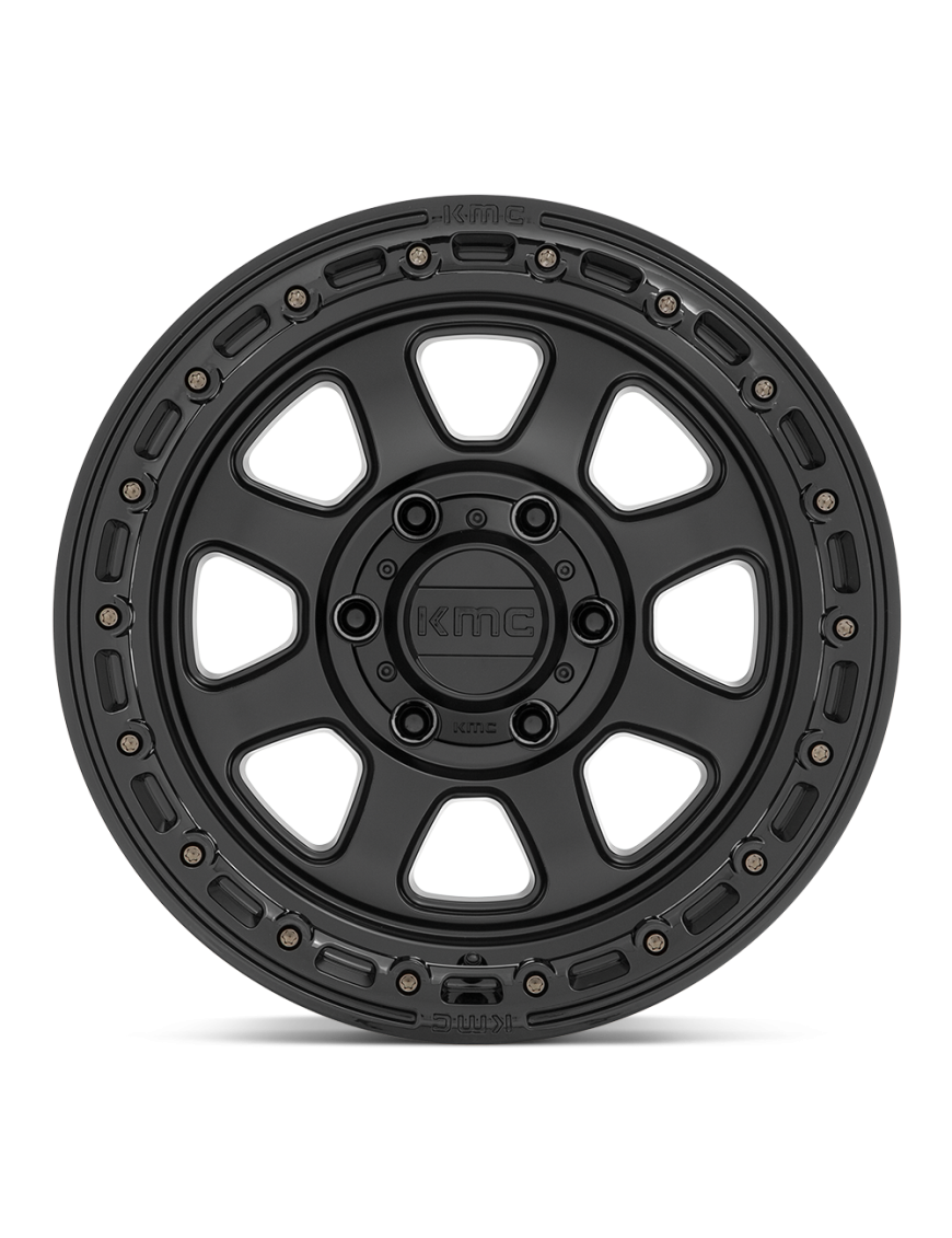 Felga aluminiowa KM548 CHASE Satin Black W/ Gloss Black Lip KMC - ujęcie 2