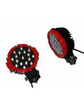 LED Work Light 17x LED Round Red