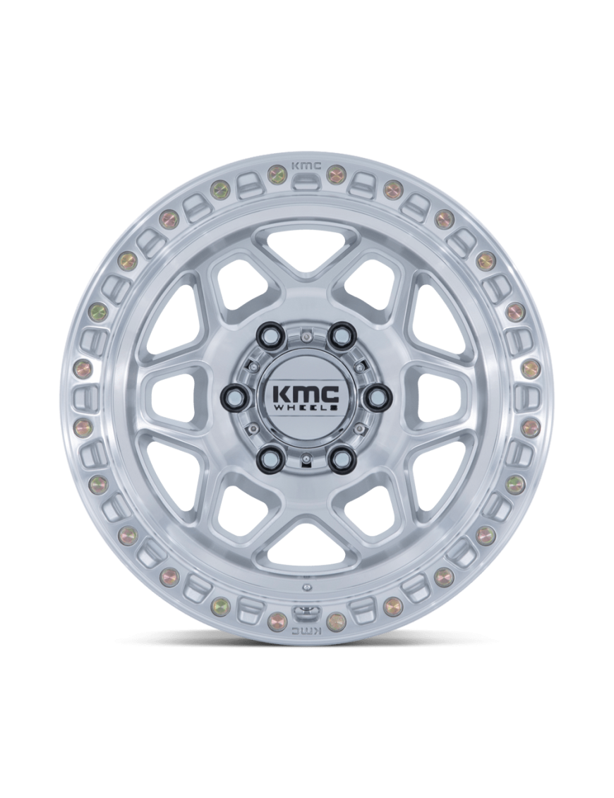 Felga aluminiowa KM553 TORX Gloss Silver W/ Machined Face KMC