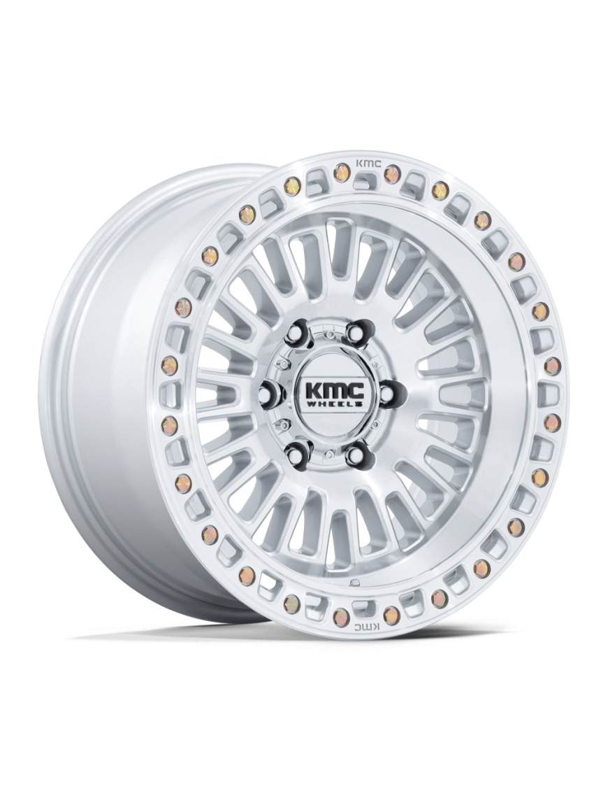 Felga aluminiowa KM554 AZTEC Gloss Silver W/ Machined Face KMC