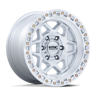 Felga aluminiowa KM553 TORX Gloss Silver W/ Machined Face KMC