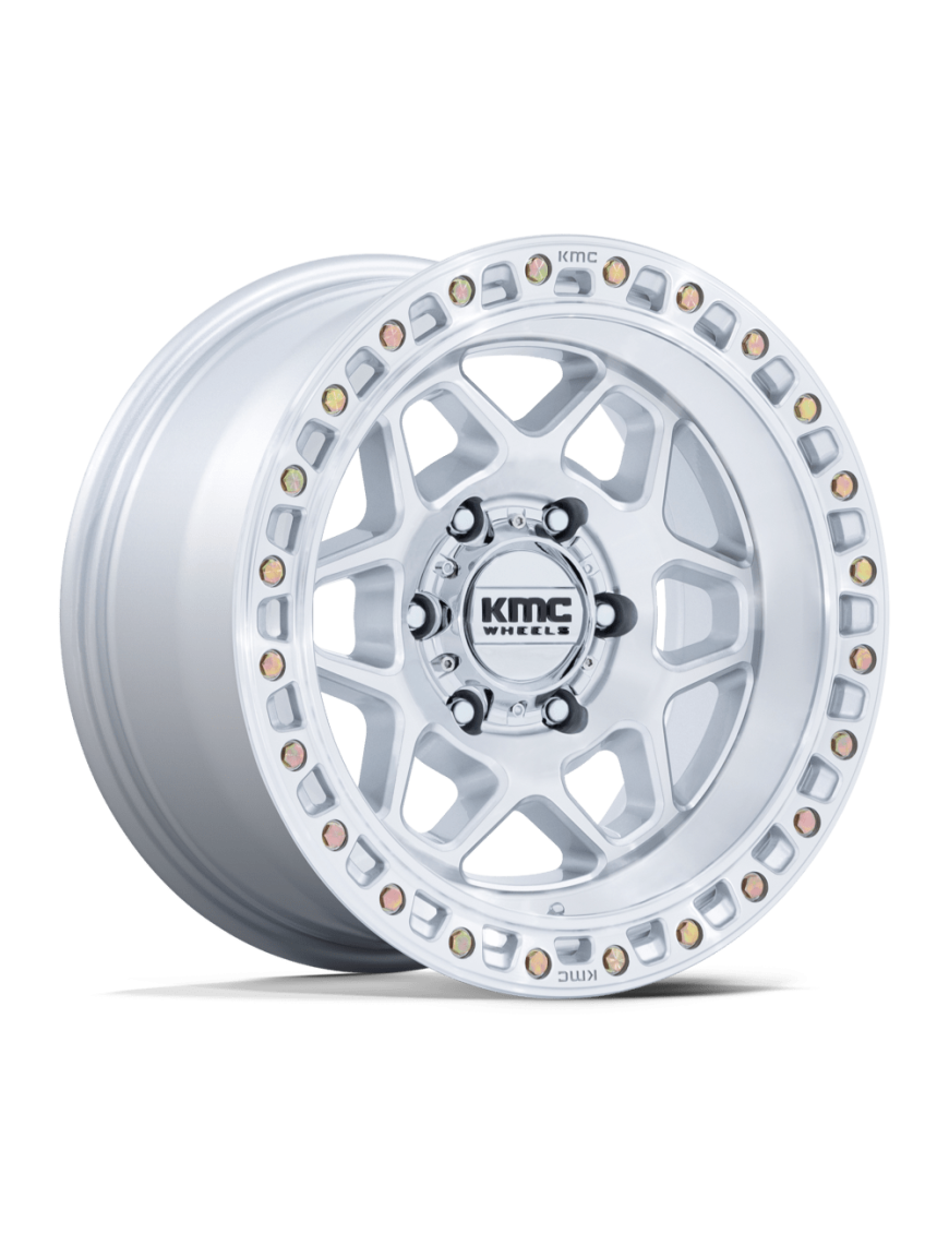 Felga aluminiowa KM553 TORX Gloss Silver W/ Machined Face KMC