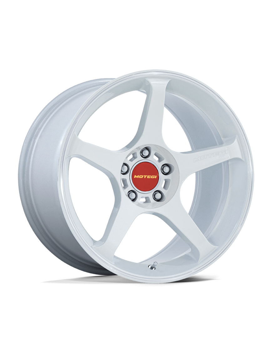 Felga aluminiowa MR159 BATTLE V Matsuri White Pearl W/ Machined Lip Stripe MOTEGI RACING