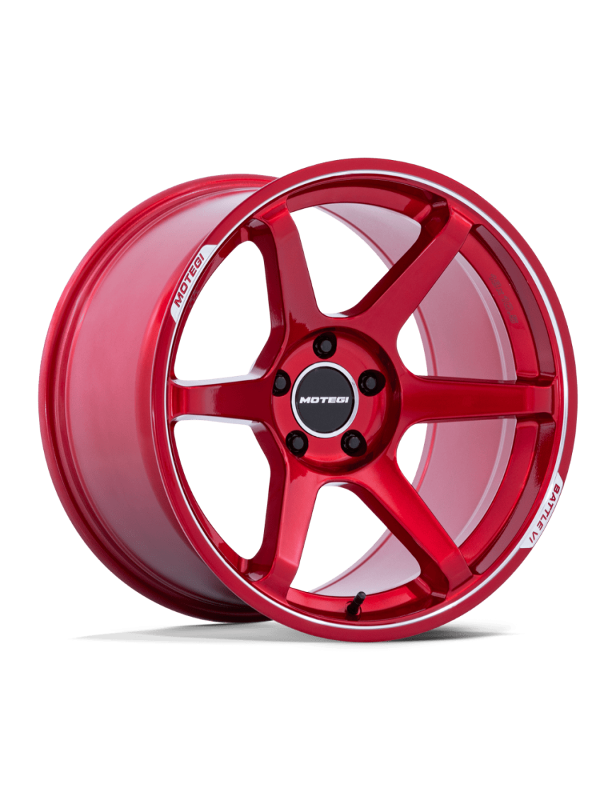 Felga aluminiowa MR160 BATTLE VI Cherry Red Metallic W/ Machined Lip MOTEGI RACING