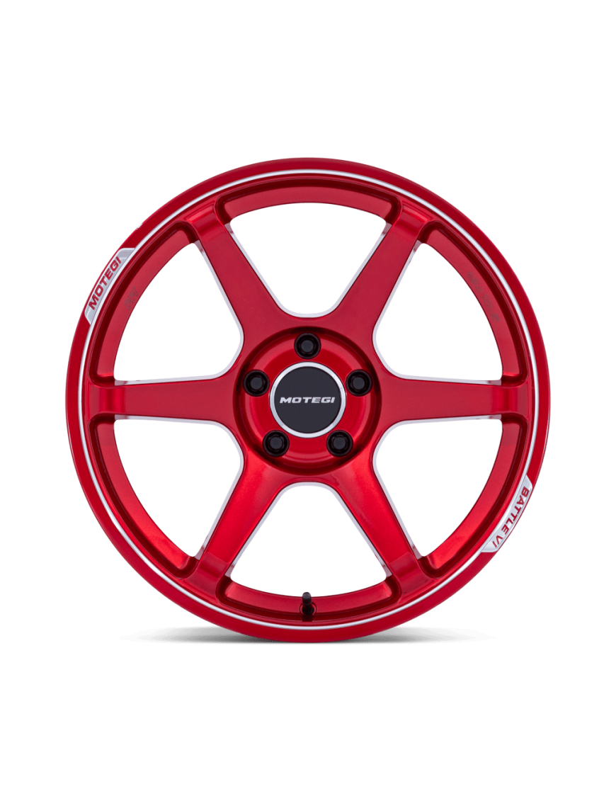 Felga aluminiowa MR160 BATTLE VI Cherry Red Metallic W/ Machined Lip MOTEGI RACING - ujęcie 3