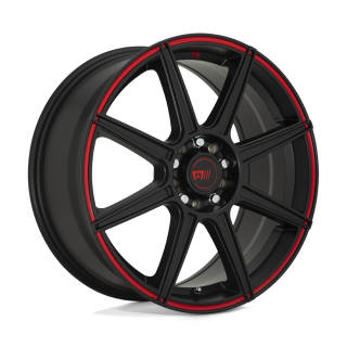 Felga aluminiowa MR142 CS8 Satin Black W/ Red Stripe MOTEGI RACING