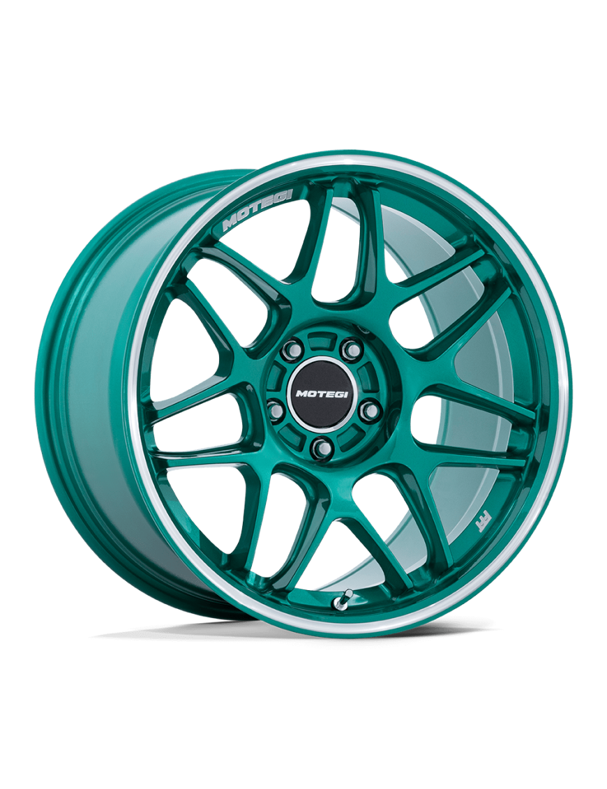 Felga aluminiowa MR158 TSUBAKI Hokkaido Green W/ Machined Lip MOTEGI RACING