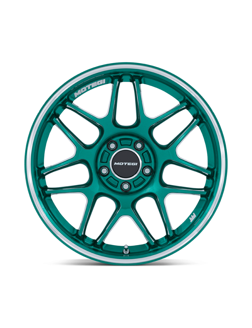 Felga aluminiowa MR158 TSUBAKI Hokkaido Green W/ Machined Lip MOTEGI RACING