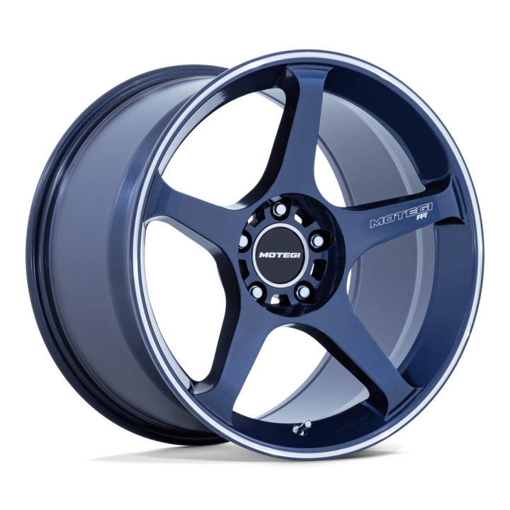 Felga aluminiowa MR159 BATTLE V Obsidian Blue W/ Machined Lip Stripe MOTEGI RACING