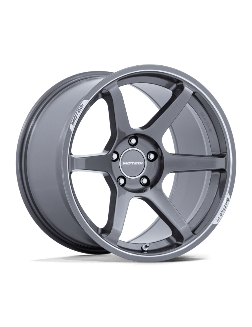 Felga aluminiowa MR160 BATTLE VI Gloss Gunzilla W/ Machined Lip MOTEGI RACING