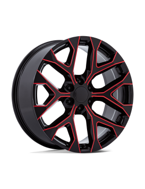 Felga aluminiowa PR177 Gloss Black Red Milled PERFORMANCE REPLICAS